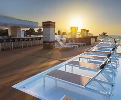 terras van Hotel Atlantic Mirage in tenerife