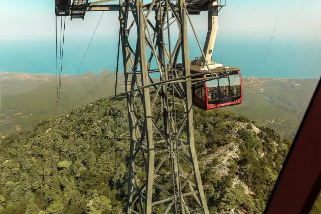 Olympos Teleferik (kabelbaan Tahtalı) in Kemer en Tekirova