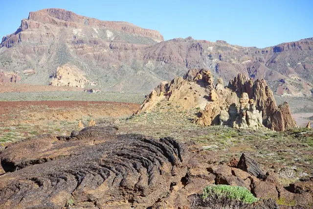 Vulkaanlandschap met rotsformaties in Nationaal Park El Teide op Tenerife